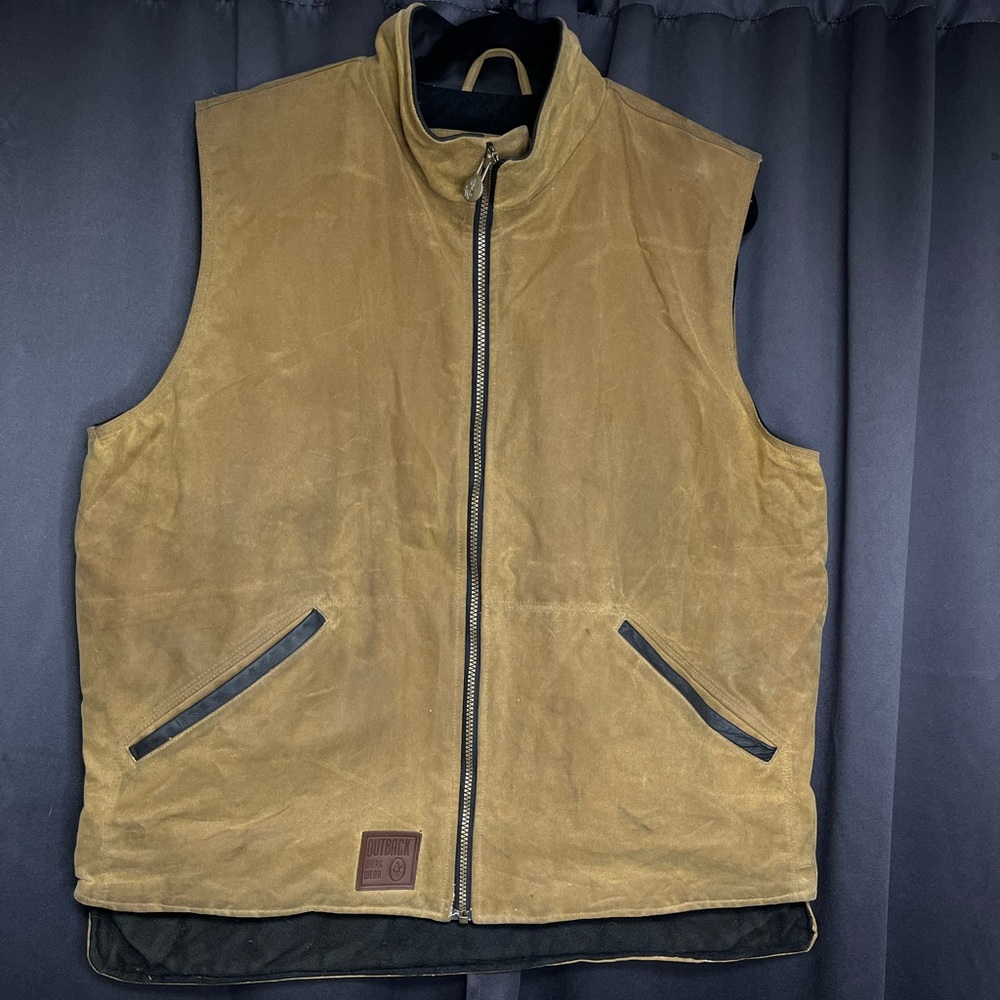 Outback trading company sawbuck leather vest